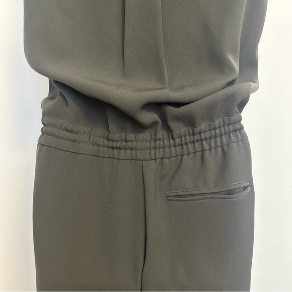 Vince Sleeveless Dark Grey Jumpsuit with Drawstring Waist - Picture 7 of 9